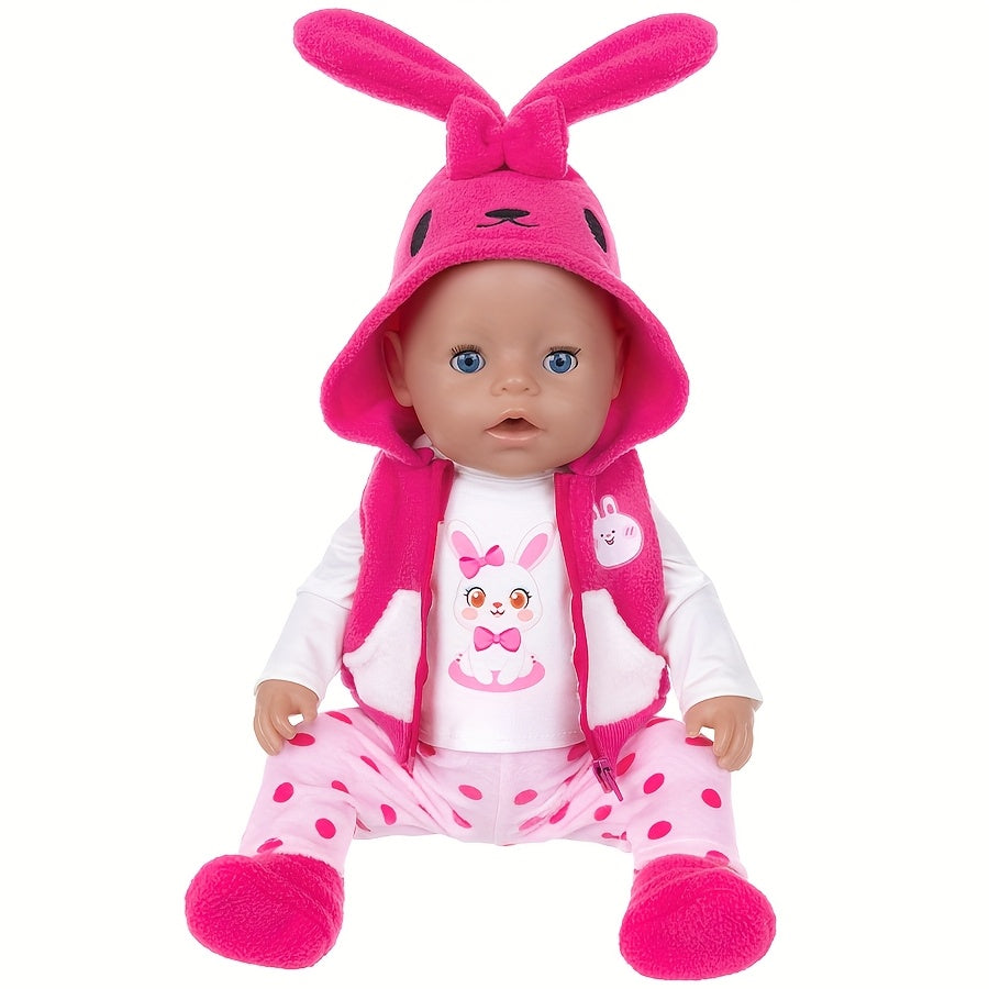 Rabbit Suit Doll Clothes Fit for 17 inch Doll Not Include Doll Gift