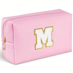 Monogrammed Cosmetic Bag PU Waterproof Travel Toiletry Bag