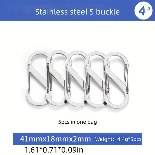 Stainless Steel Hanging Buckle S-shaped Carabiner Keychain