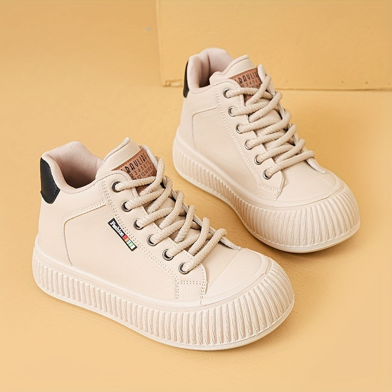 Women's Letter Pattern High Top Board Shoes Outdoor Sneakers