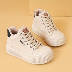 Women's Letter Pattern High Top Board Shoes Outdoor Sneakers
