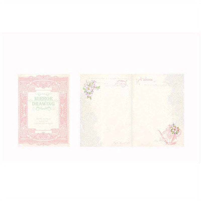 Heart Mirror Shadow Lace Theme Notebook