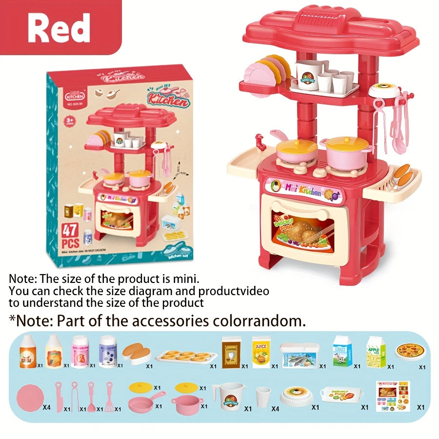 Mini Kitchen Toy Set Role Playing Interactive Playset for Kids