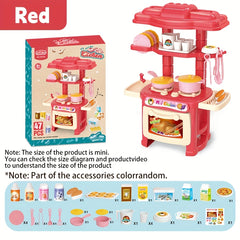 Mini Kitchen Toy Set Role Playing Interactive Playset for Kids