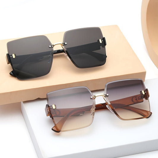 Vintage Oversized Square Sunglasses For Women Sun Protection Lenses