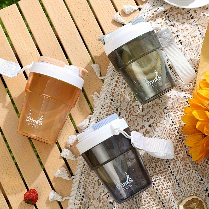 Reusable Coffee Cup with Straw - Hot or Cold Water Cup