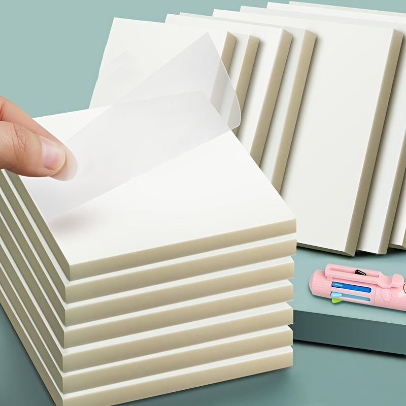 150 300 Sheets Transparent Sticky Notes 3 Sizes School Office Supplies
