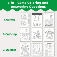 8 Pack Christmas Coloring Book Set - Santa Claus Snowman Theme Activities