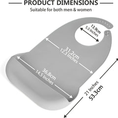 Kitchen Adult Bibs Silicone with Crumb Catcher