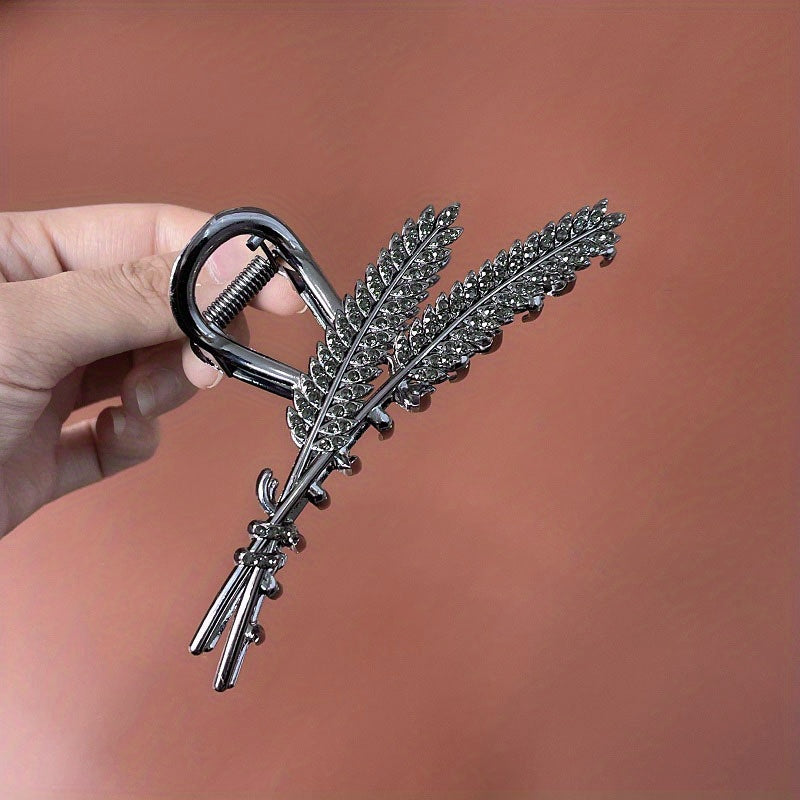 Wheat Shape Hair Clip Headwear Female Back Head Hair Clip Shark Claw Headwear