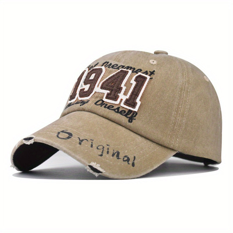Embroidered Washed Baseball Cap Vintage Skateboard Cap Sun Hat