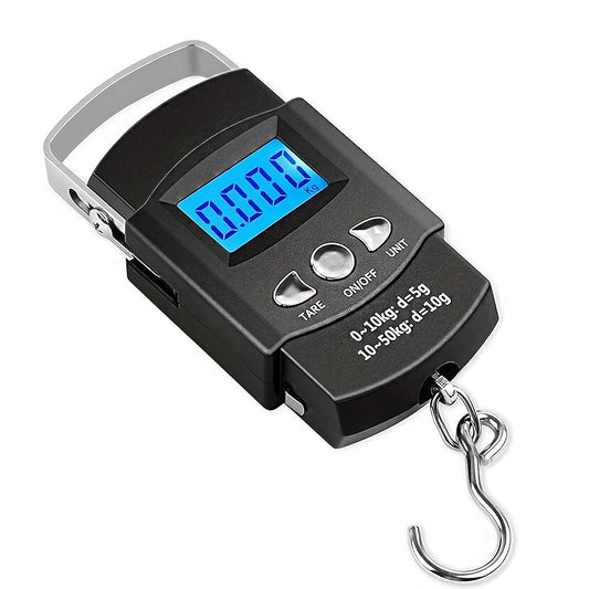 Portable Electronic Fish Scales Hanging Scale with Measuring Tape