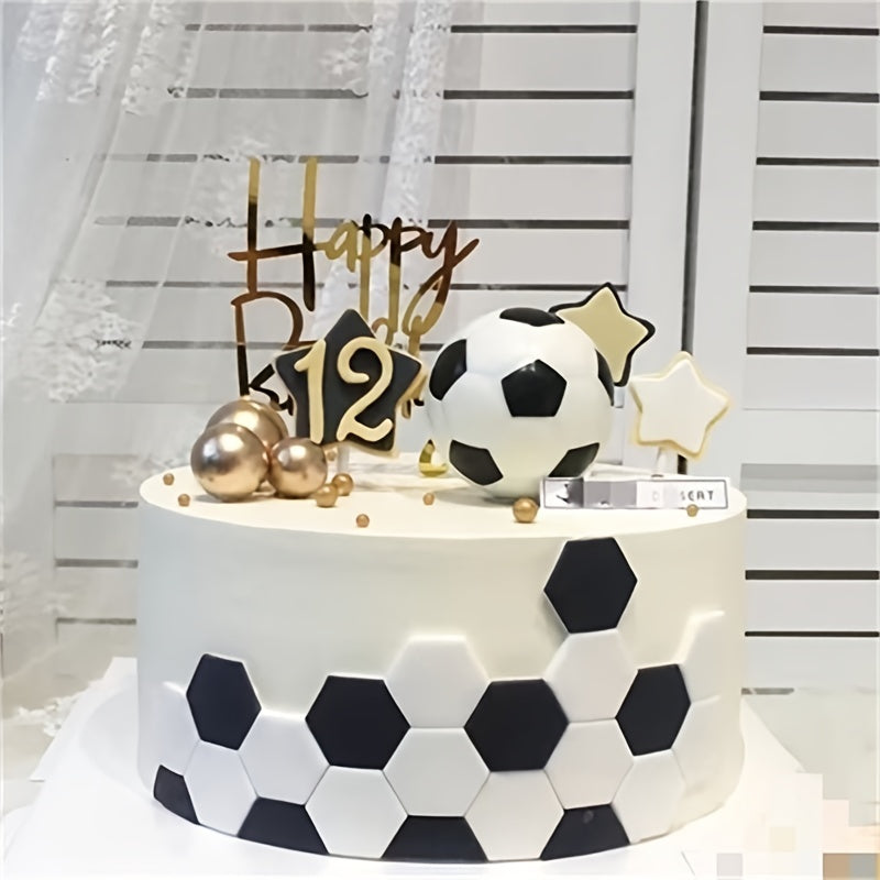 4pcs Cake Mold Plastic Cookie Mold Hexagon Football Shape Cake Mold