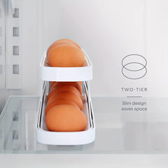 Egg Dispenser 2-Tier Egg Trays Storage Box For Refrigerator