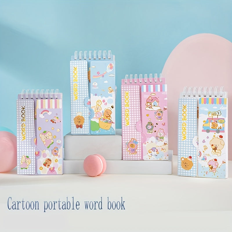 2pcs Portable English Word Book Memory Words Notepad Coil Record Book