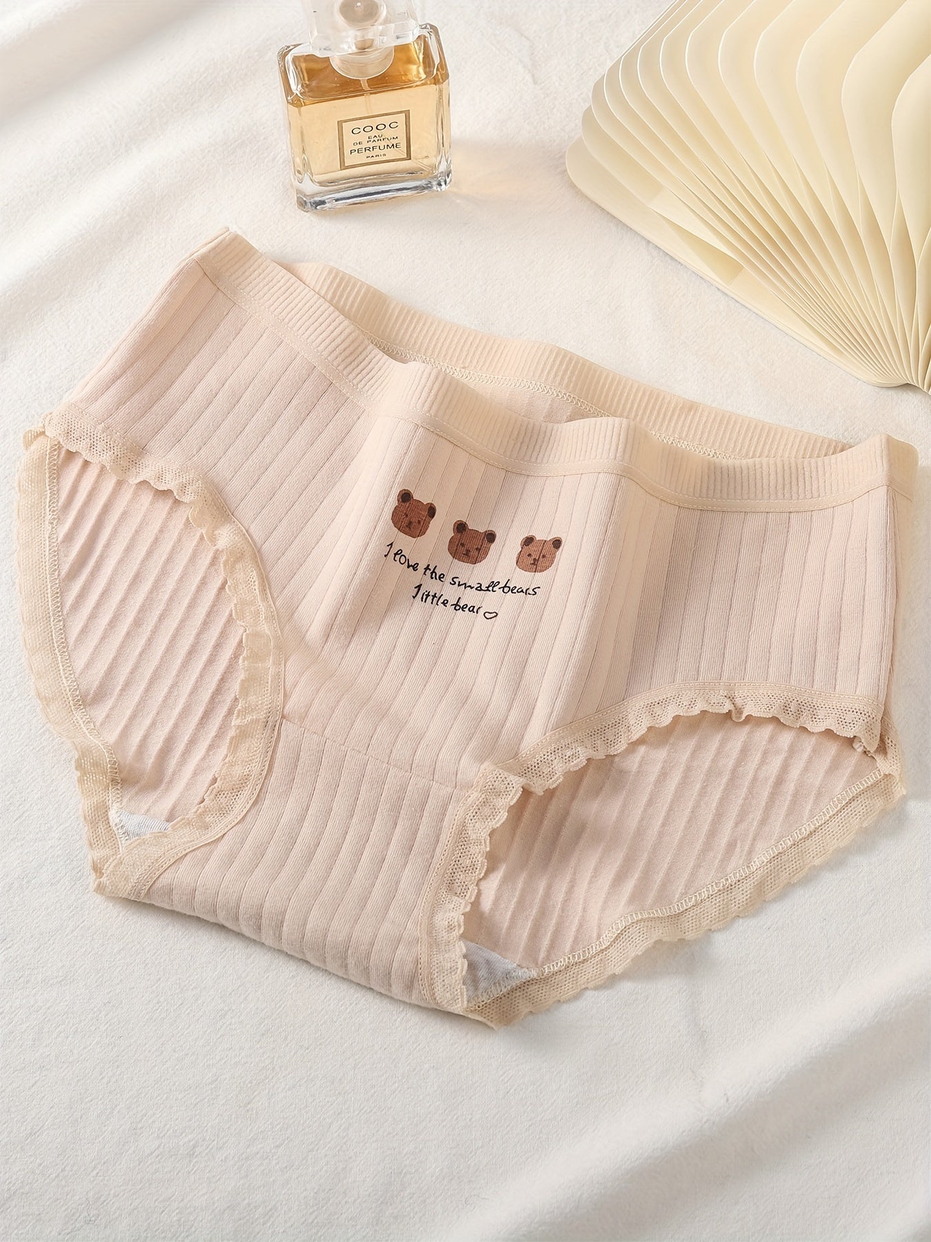 5pcs Cartoon Bear Pattern Triangle Panties for Girls 95% Cotton Underwear