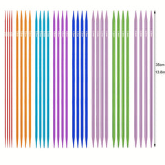 32pcs Colorful Aluminum Knitting Needles Set - 2.75mm-6.0mm