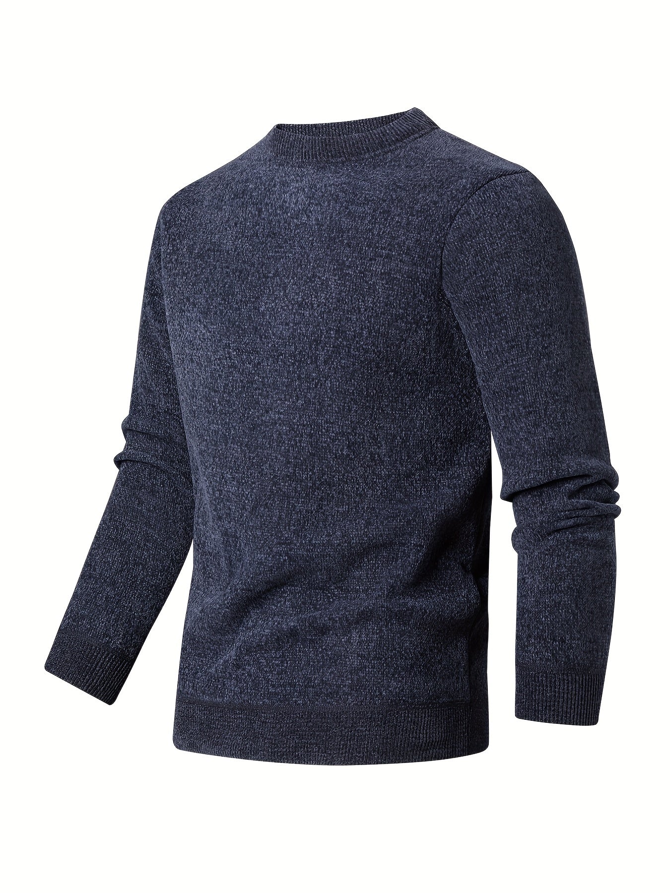 Solid Men's Thick Half Turtleneck Sweater Soft Slim Pullover
