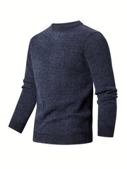 Solid Men's Thick Half Turtleneck Sweater Soft Slim Pullover