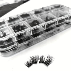 DIY C D Curl Thick False Lashes Cluster Fan Volume Makeup
