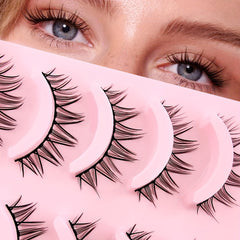 5 Pairs Devil Style False Eyelashes Natural Look Faux Mink Lashes for Cosplay