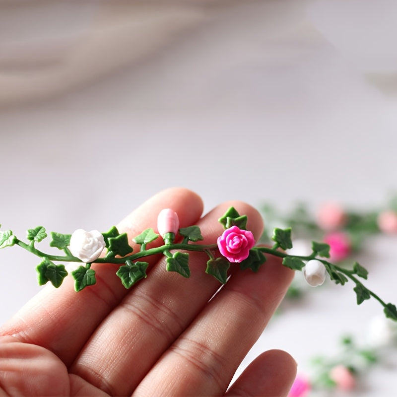 4pcs Simulation Flower Vine Garden Decoration Model Accessories