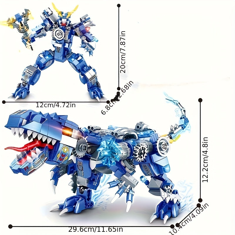 Triangle Mech Dinosaur Transformer Building Blocks Toy Model