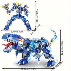 Triangle Mech Dinosaur Transformer Building Blocks Toy Model