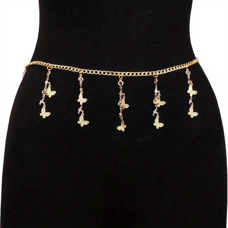 Butterfly Tassel Charm Chain Belt Waist Chain Jewelry