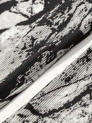  Tie Dye Ribbed Wide Leg Trousers