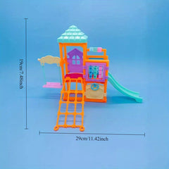 Miniature Amusement Park Swing Slide Decor Dollhouse Ornament