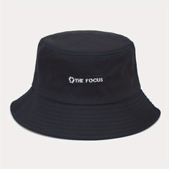 Letter Embroidery Bucket Hat Unisex Sun Protection Basin Hat