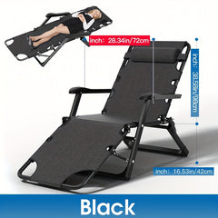SUOLE Outdoor Folding Lounge Chairs 2 In 1 Bed for Office Nap Camping Beach