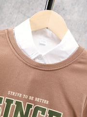 Boys SINCE 1978 Letter Print Casual Sweatshirt