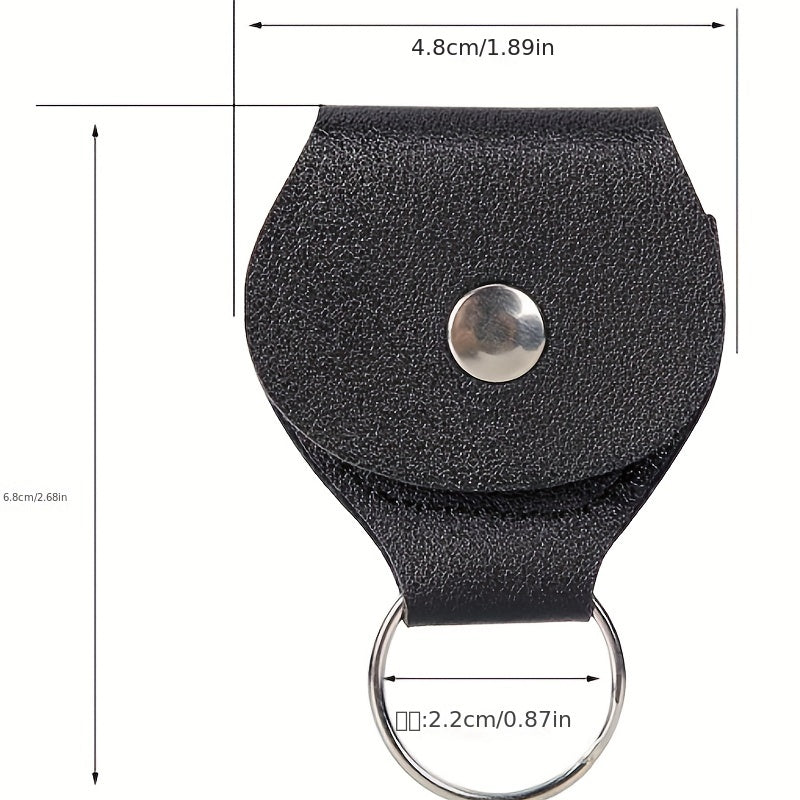 Guitar Pick Keychain Holder PU Leather Guitar Plectrum Holder