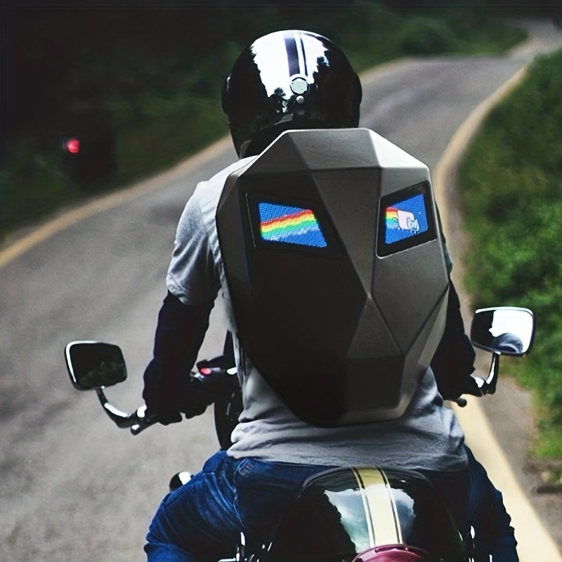 LED Waterproof Hard Shell Backpack With USB Charging Port