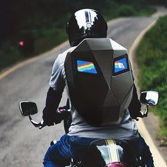 LED Waterproof Hard Shell Backpack With USB Charging Port