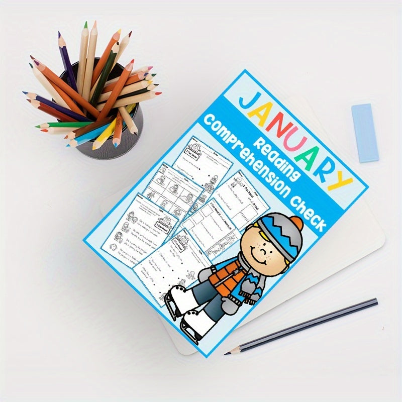 January Reading Comprehension Workbook for Kids - Matching & Coloring Fun