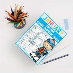 January Reading Comprehension Workbook for Kids - Matching & Coloring Fun