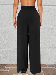Wide Leg Button Front Pants for Women