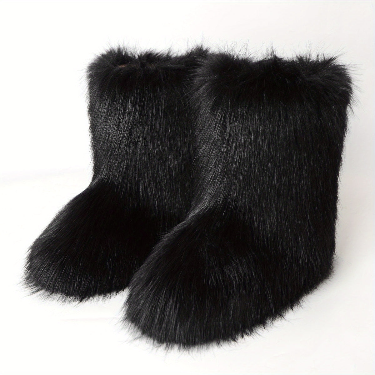 Women's Plush Lined Slip-On Faux Fur Winter Boots