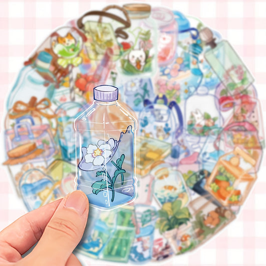 50pcs Transparent Graffiti Stickers for Laptops Guitars Notebooks