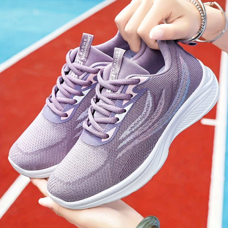 Women's Knit Sports Shoes Breathable Low Top Running Casual Gym Tennis Sneakers