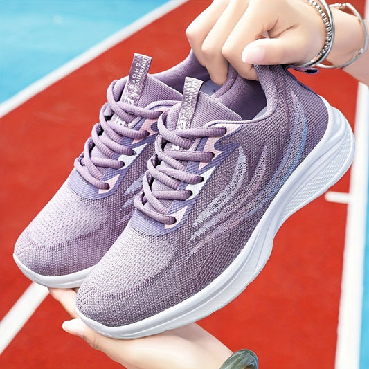 Women's Knit Sports Shoes Breathable Low Top Running Casual Gym Tennis Sneakers