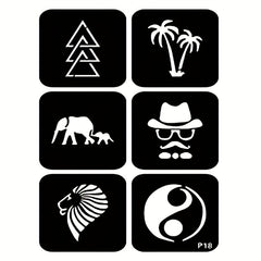 20 Sheets Tattoo Stencil Kit Reusable Airbrush Temporary Tattoos Stencils