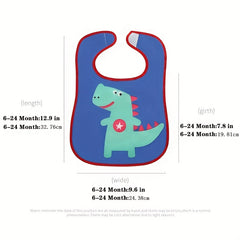 PEVA Towel Bibs Waterproof Dirt Resistant Dinosaur & Rabbit Print