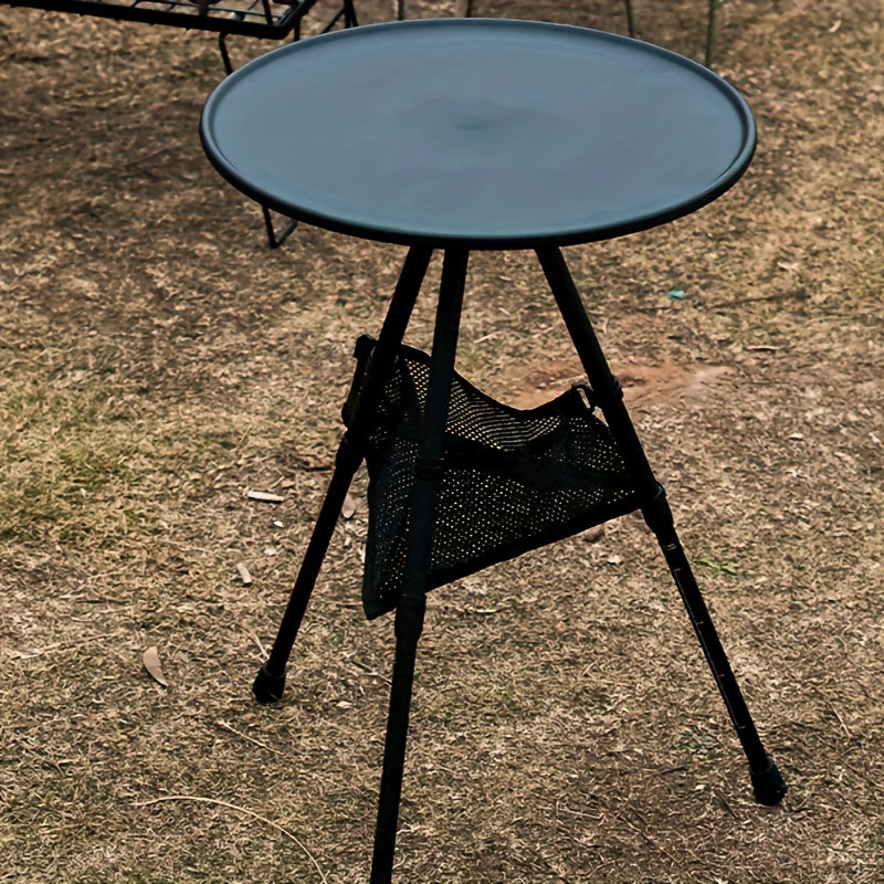 Aluminum Folding Small Round Table Coffee Table for Outdoor Camping Picnic BBQ