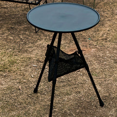 Aluminum Folding Small Round Table Coffee Table for Outdoor Camping Picnic BBQ