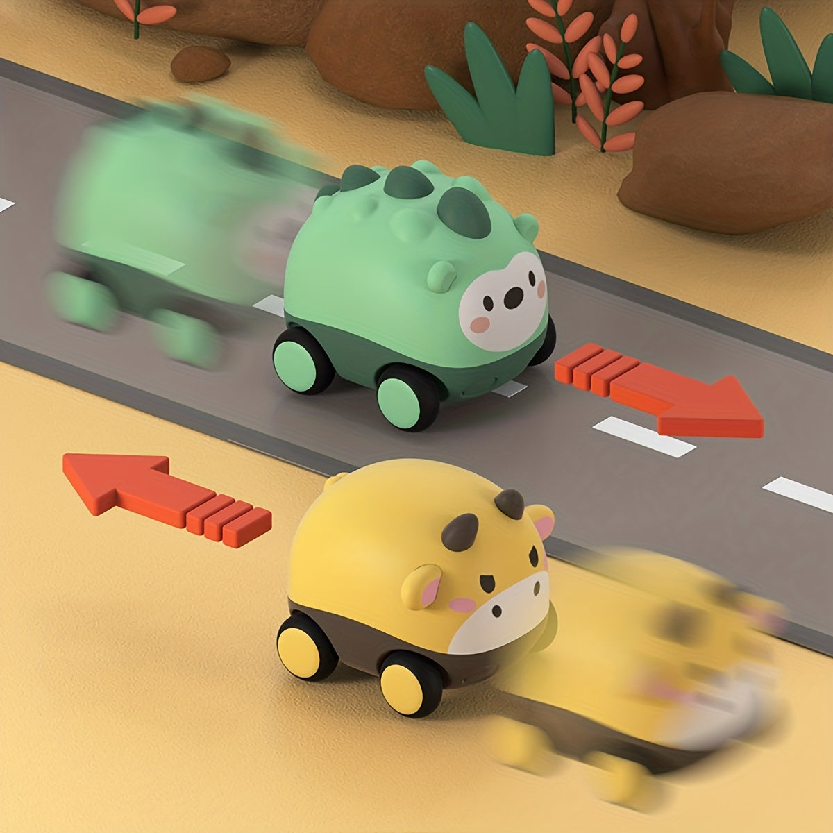 Baby Kids Cartoon Toy Car Rabbit Inertia Sound Car