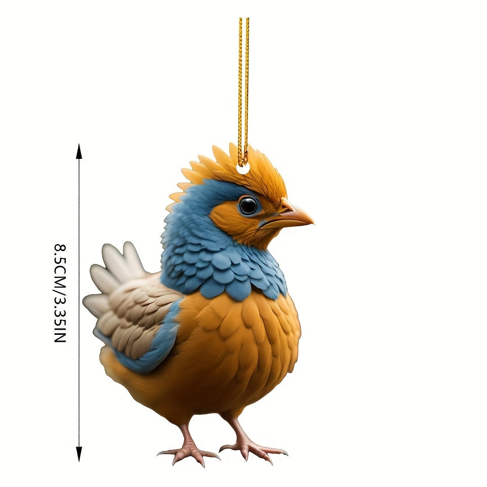 Christmas Halloween Rooster Chicken Acrylic Pendant Tree Decoration